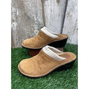 UGG Gael Suede Wedge Slide Mule Clogs Women's 10